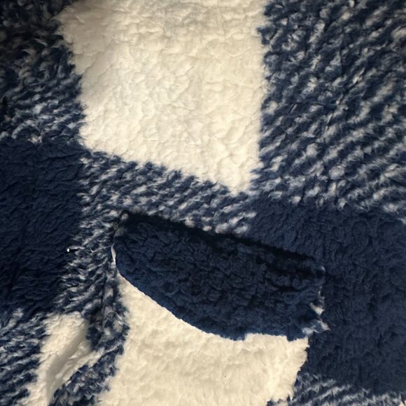 Crop Jacket XXIII ched sherpa tartan blue/white - Picture 5 of 7